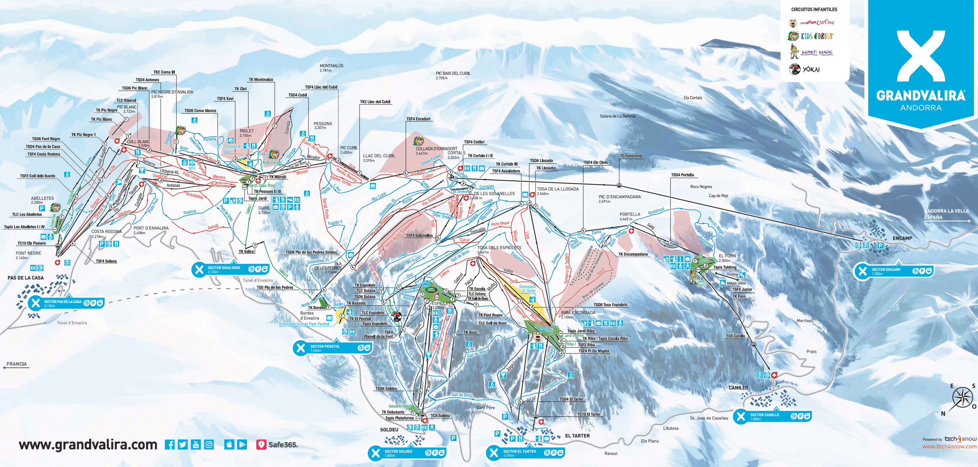 Mapa Grandvalira